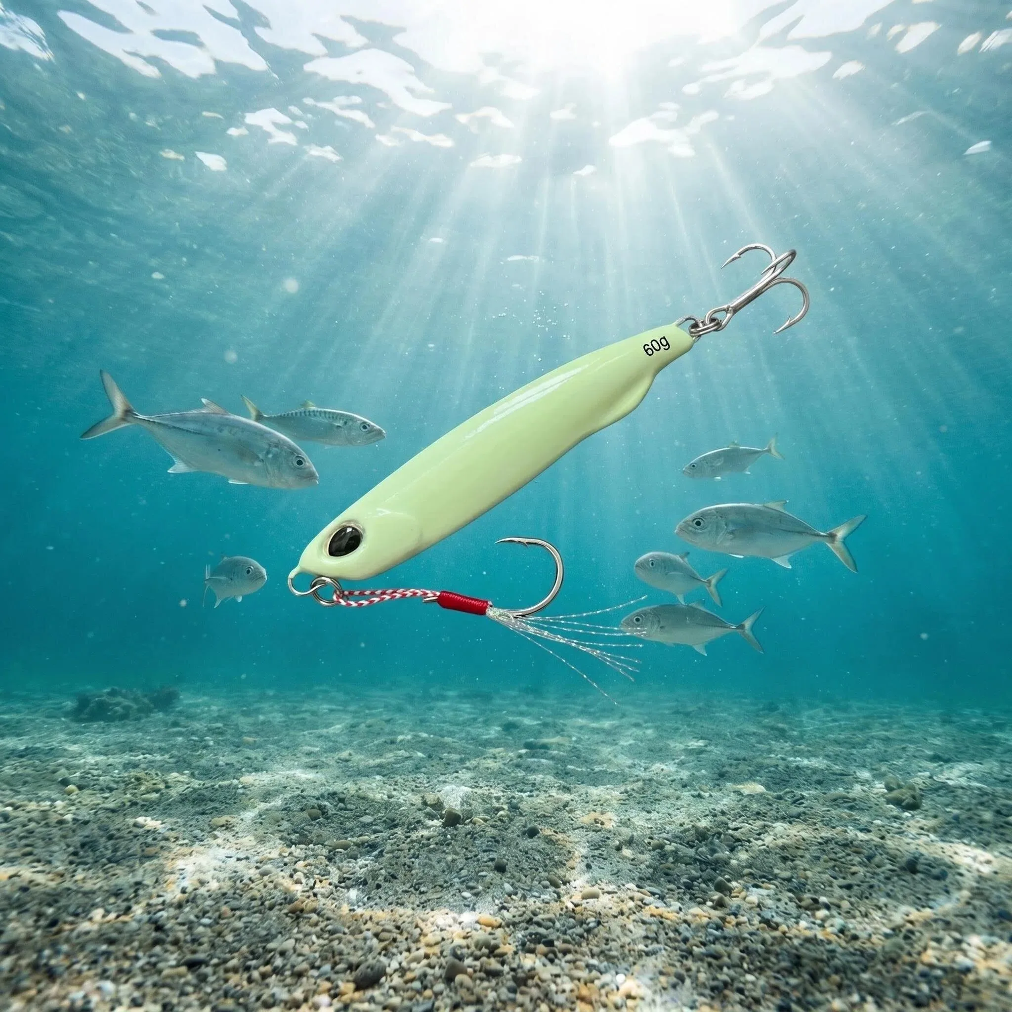 Señuelo luminoso de caída lenta – Cuchara metálica jig para lubina - imagen 3