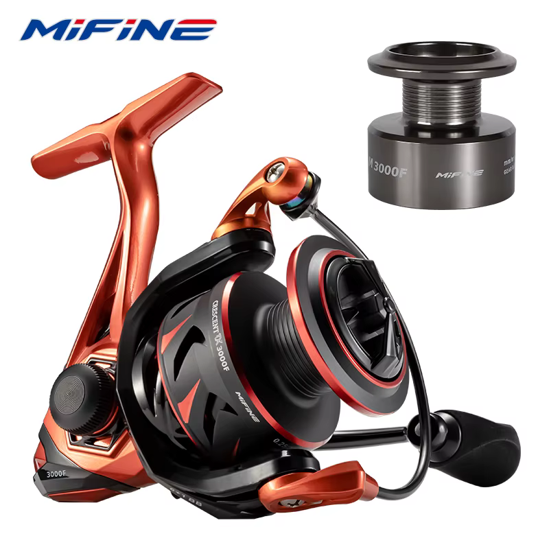 Mifine Crescent XT – Carrete giratorio para lubina y Lucio