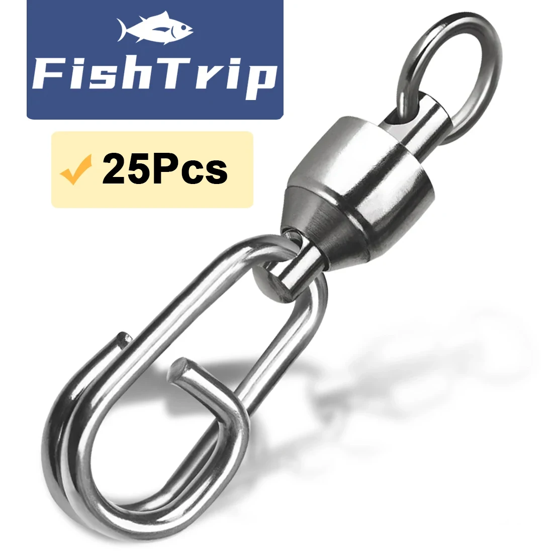FishTrip Mosquetón Giratorio Rodamiento de Bolas – Pesca Agua Salada - imagen 3