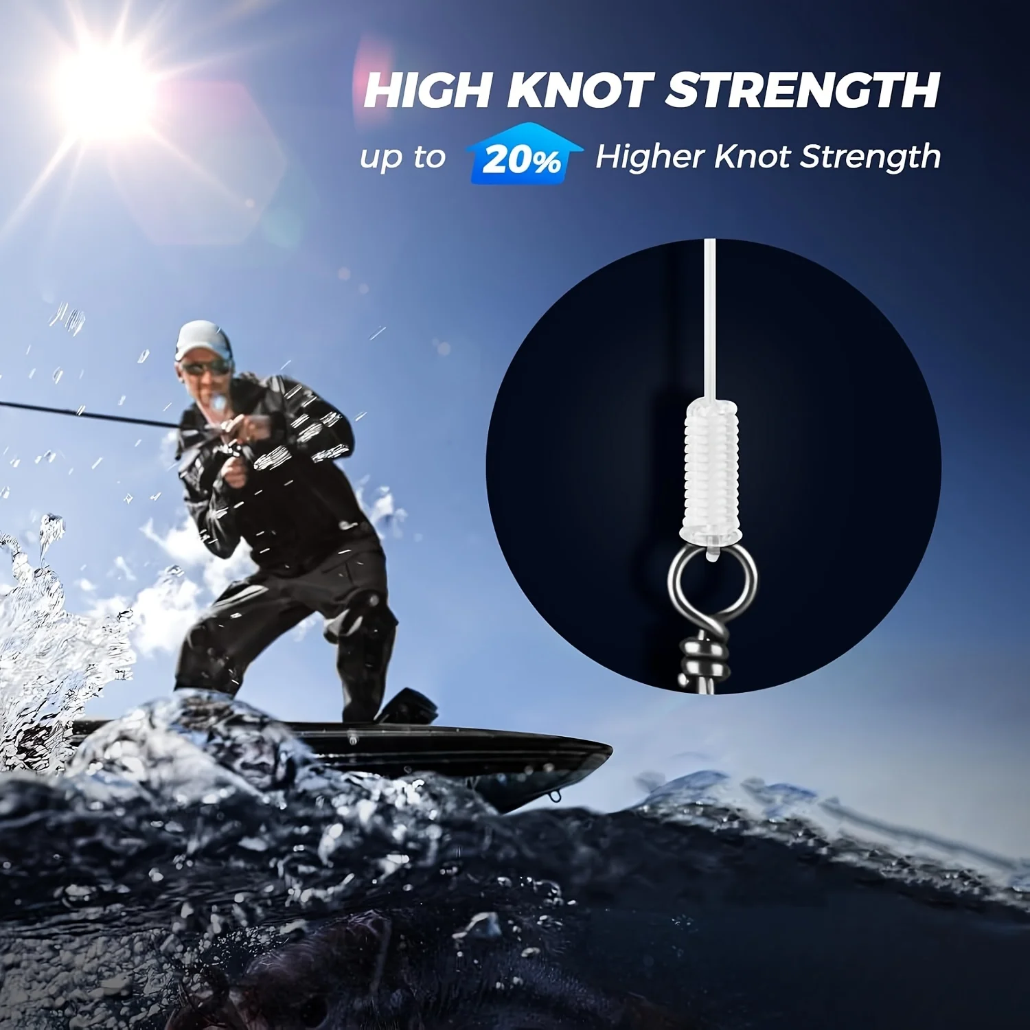Tramo de fluorocarbono 100% japonés para pesca con trenzado - imagen 4