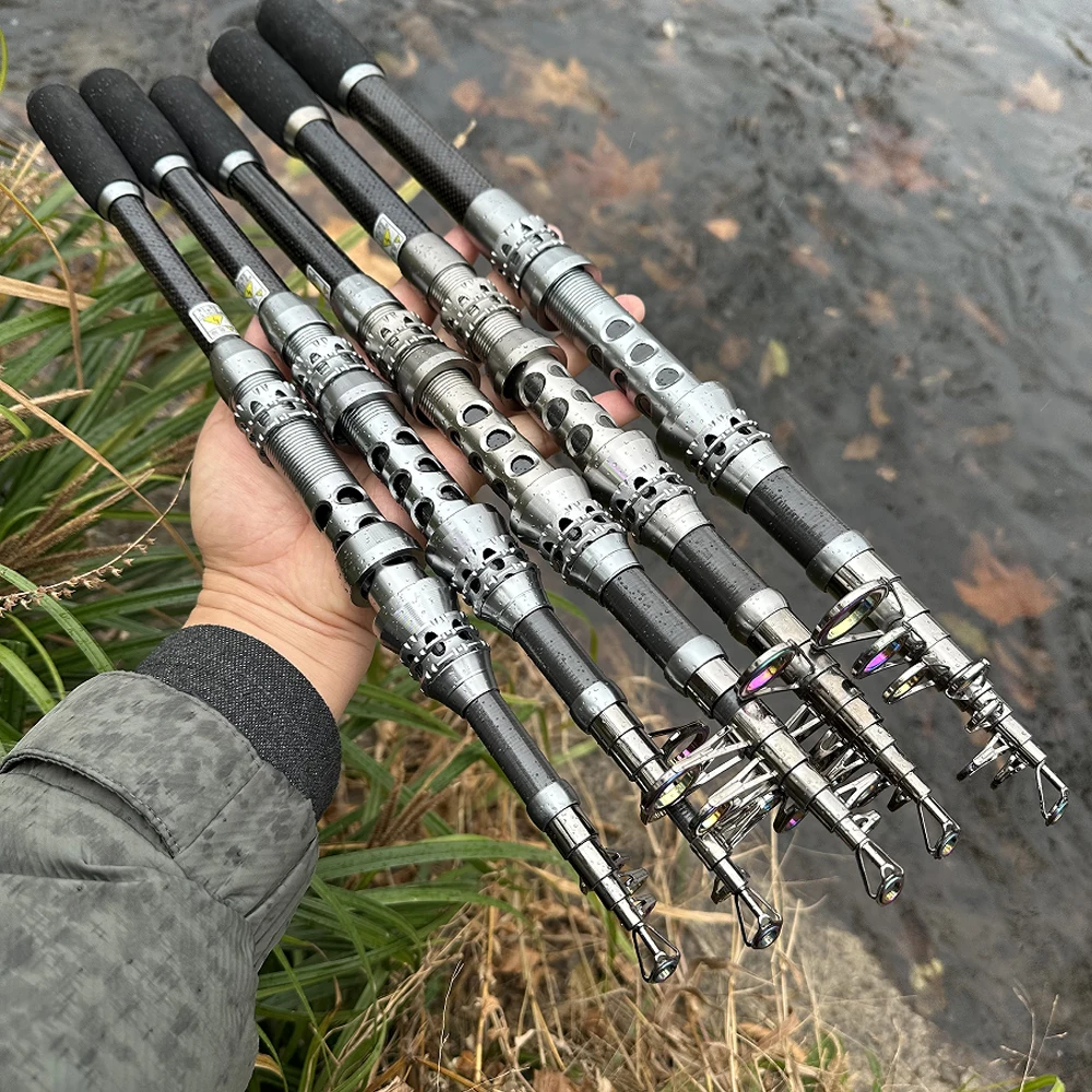 Caña de carbono ultraligera para spinning y casting, trucha - imagen 2