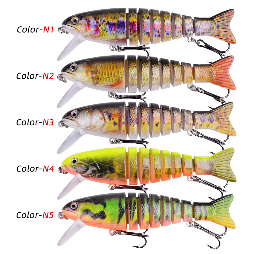 Minnow wobbler articulado con cola suave para lucio - imagen 5