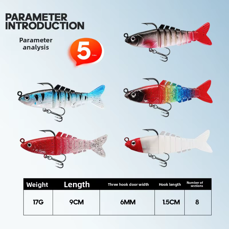 Wobbler multiarticulado para lubina y lucio - imagen 3