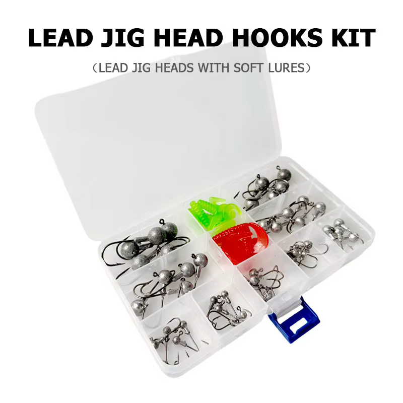 Anzuelos Jig Head con Plomo para Vinilo – Lubina y Trucha