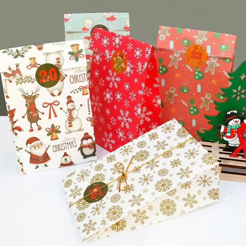 Detalle de diseño navideño en pegatinas