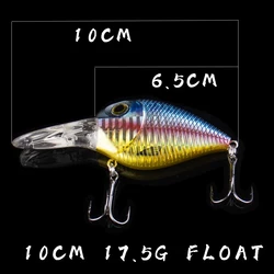 CCLTBA Crankbait flotante para perca, labio de hundimiento profundo