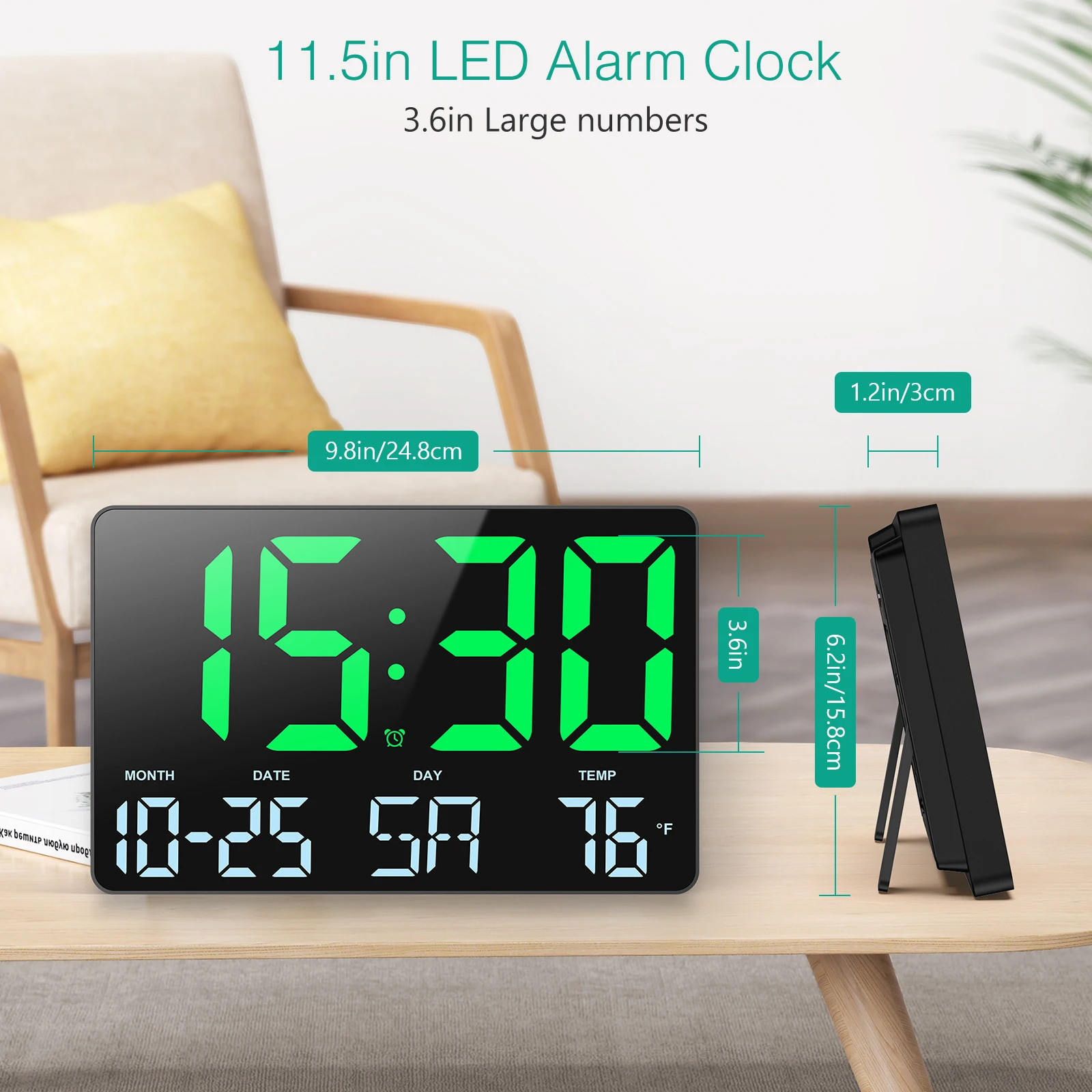Función Snooze y ajustes de brillo