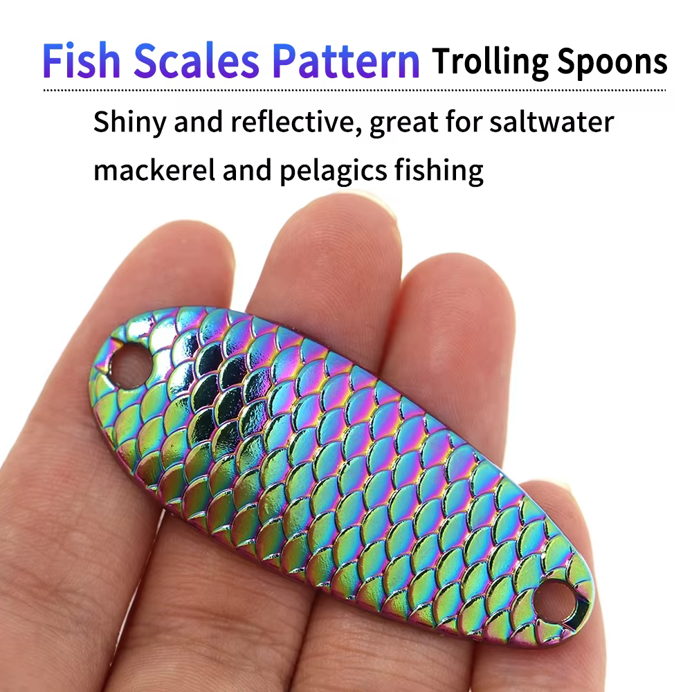 ICERIO cucharas de pesca arco iris brillante – Señuelos para lubina - imagen 5