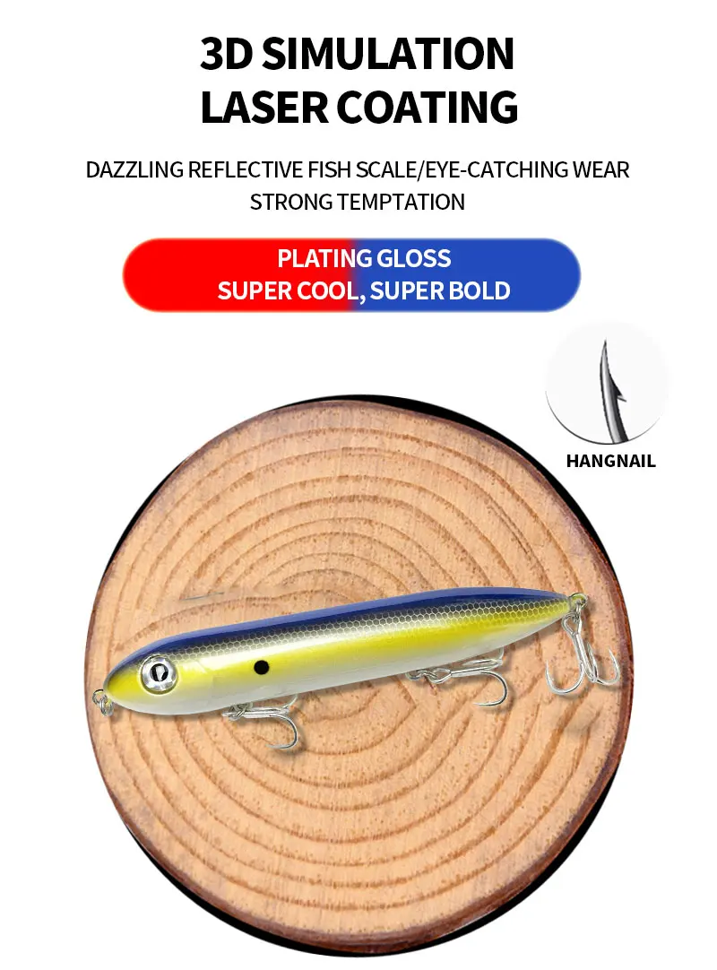Cuerpo flexible y anzuelos triples