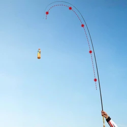 Caña ultraligera de carbono para pesca, bolsillo portátil plegable