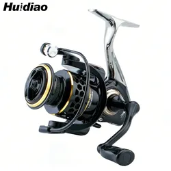 Carrete de pesca giratorio Huidiao todo metal con freno potente