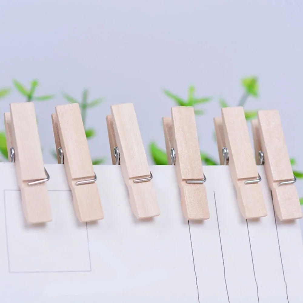 Mini pinzas de madera compactas