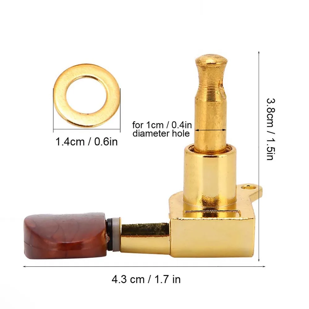 Afinadores de guitarra semicerrados con bloqueo dorado - imagen 5