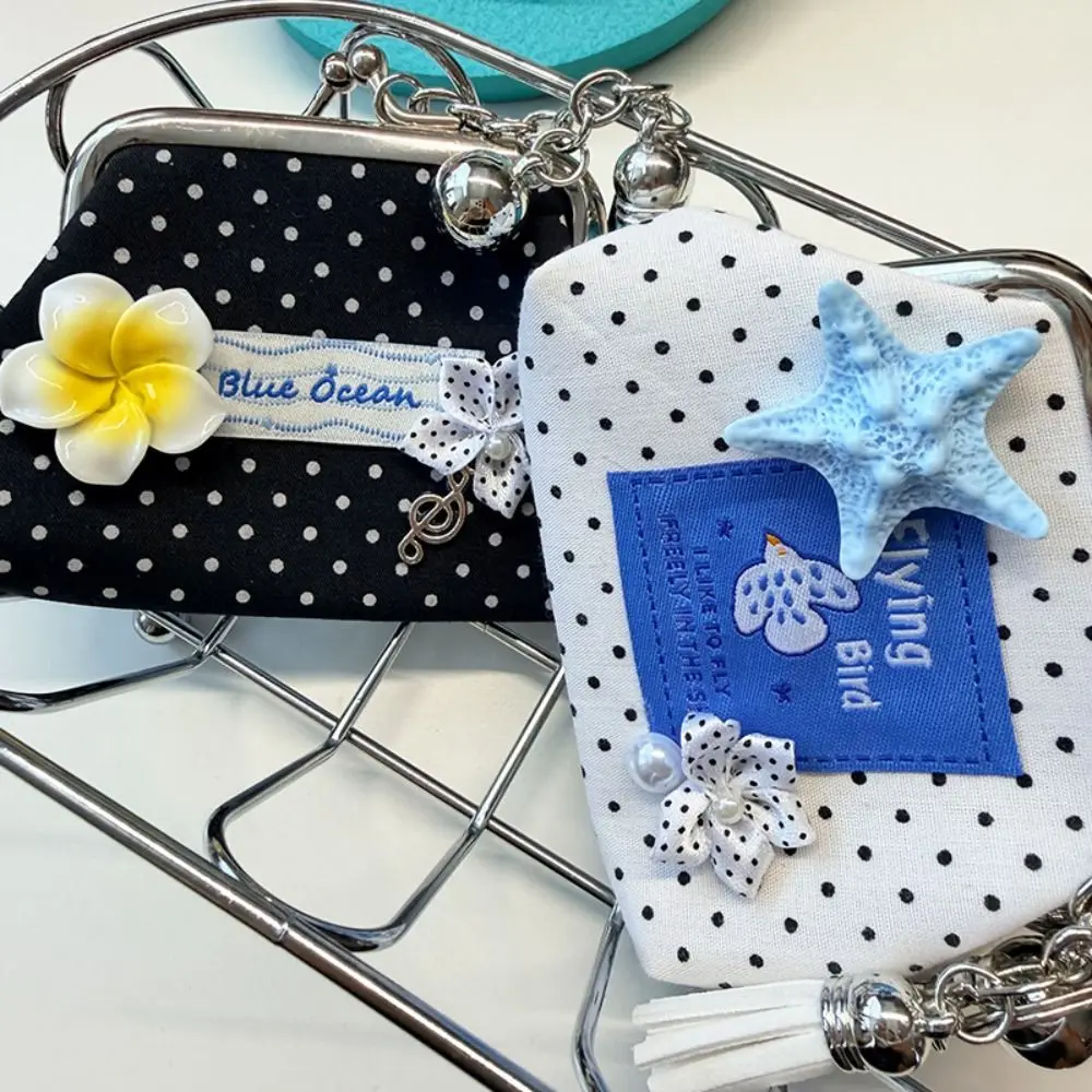 Llavero monedero vintage Y2K de lona, accesorio multifunción