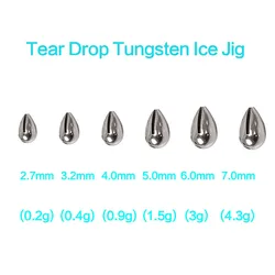 Jig head de tungsteno en gota para pesca en hielo DIY