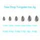 Jig head de tungsteno en gota para pesca en hielo DIY