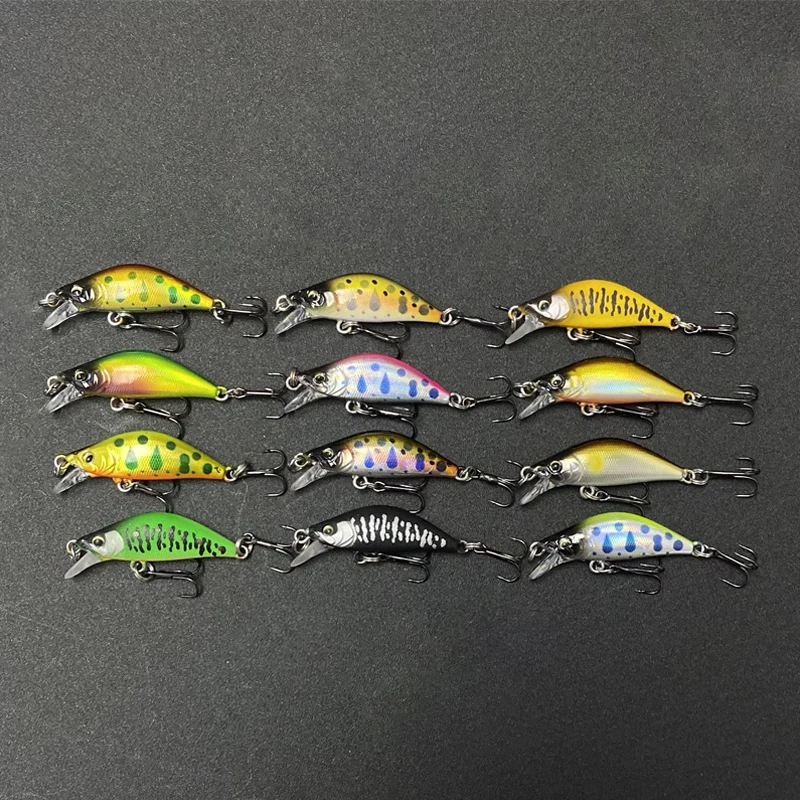 Wobbler minnow hundimiento pequeño para trucha de agua dulce - imagen 4
