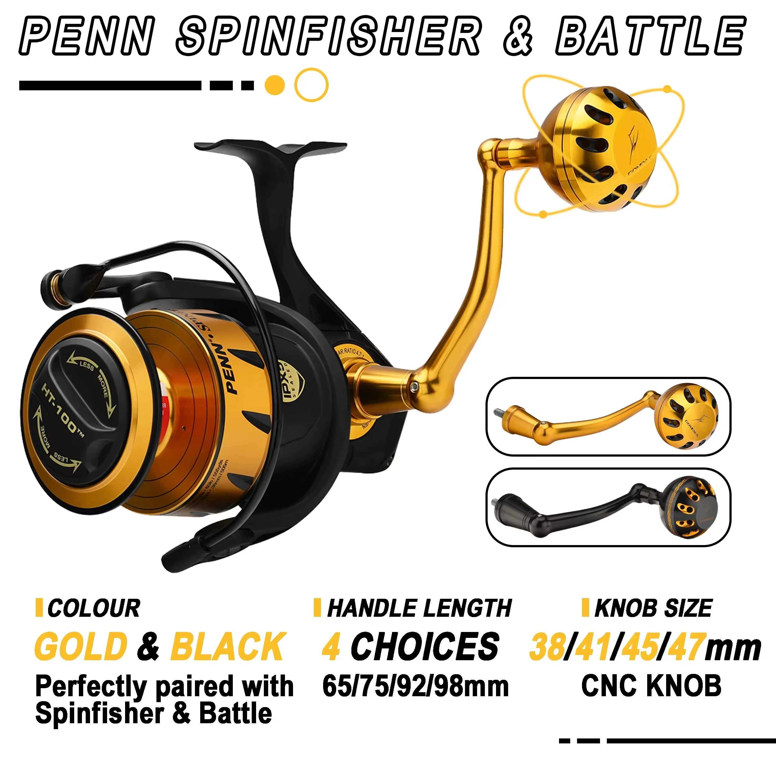 Gomexus Penn Spinfisher – Carrete giratorio Battle Slammer - imagen 4