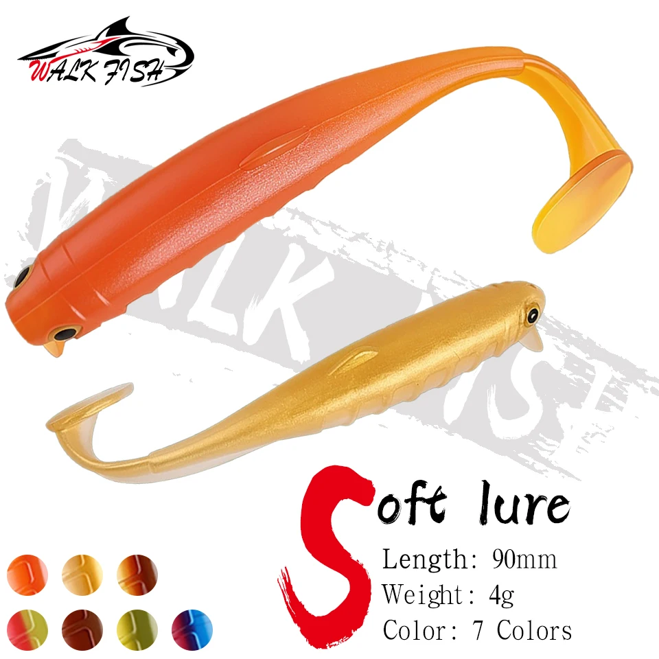 WALK FISH Señuelo swimbait cola en T para lucio, vinilo PVC - imagen 5