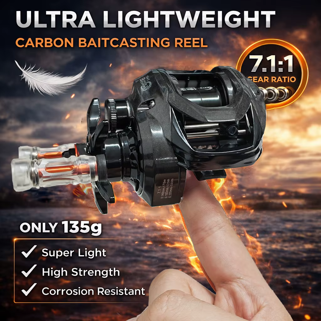 MBLN Ultra Light – Carrete Baitcasting de Carbono para Black Bass - imagen 2
