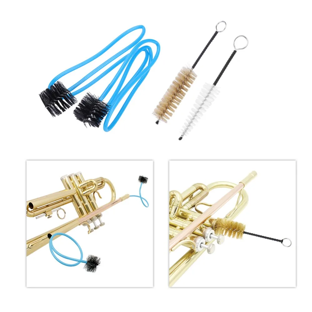 Kit limpieza trombón con paño, guantes y cepillo cerdas suaves - imagen 3