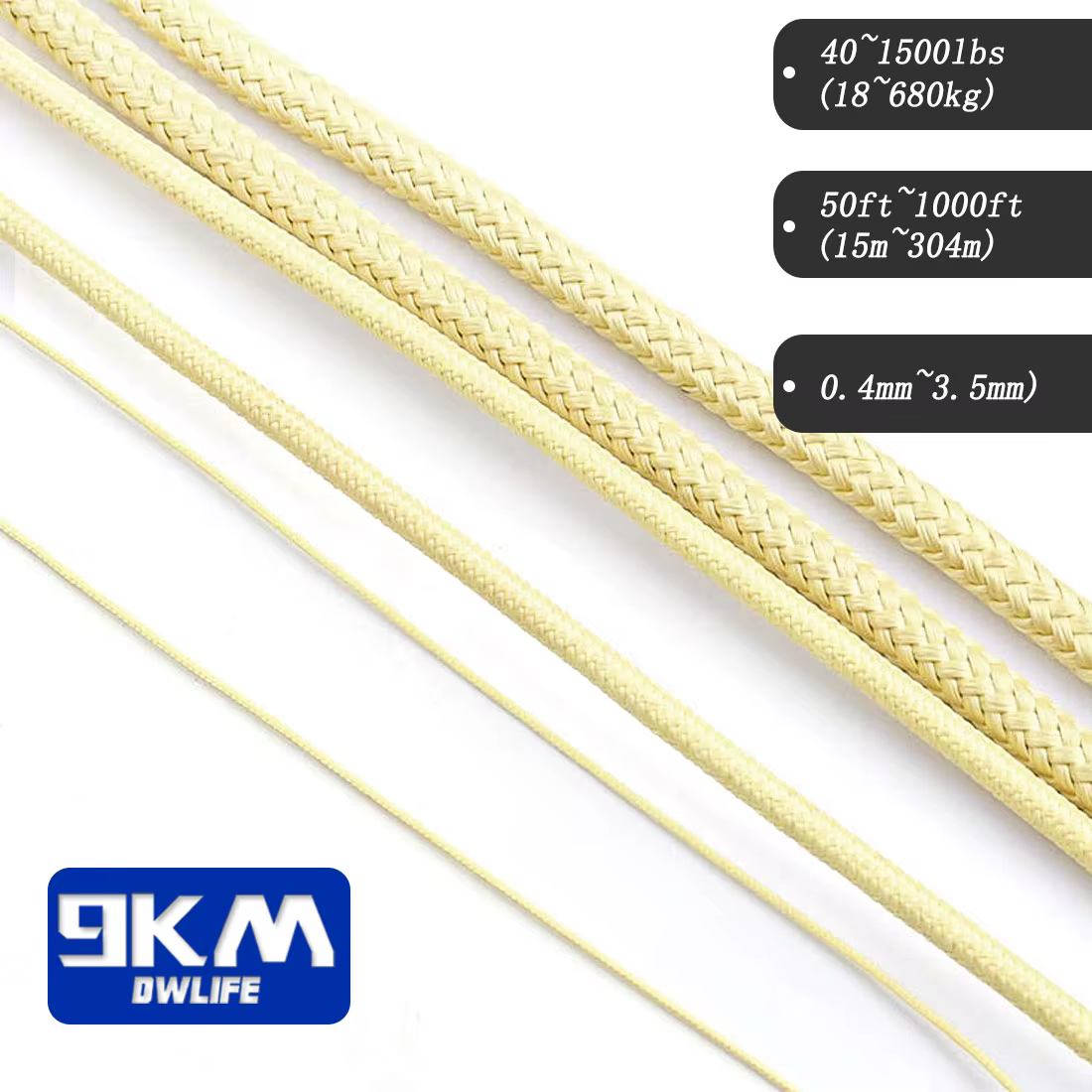 Sedal trenzado Kevlar alta resistencia – Para pesca marítima y fluvial - imagen 2