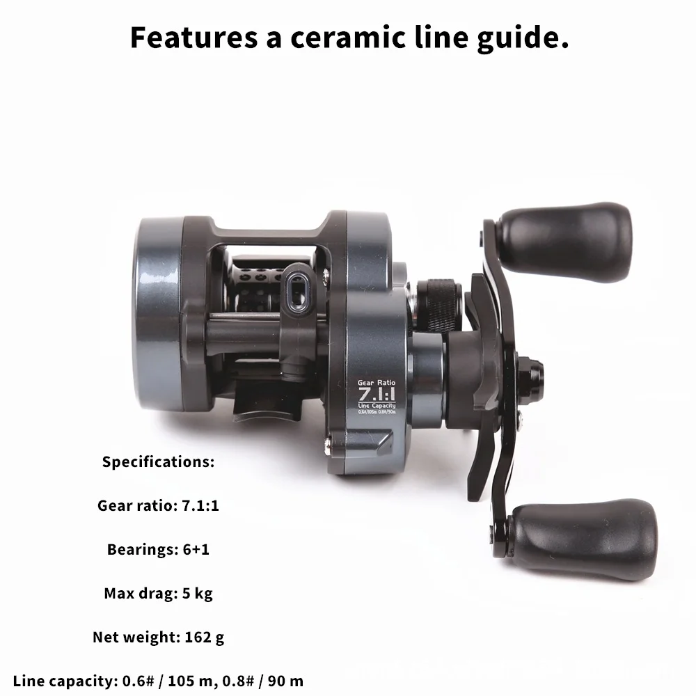 NUNATAK Micro Bait-Casting Carrete baitcasting Lubina río, freno