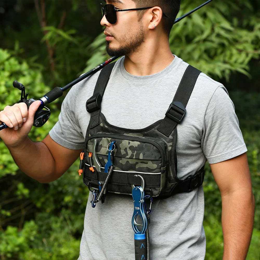 Riñonera táctica impermeable para pesca y ciclismo, bolsa pecho - imagen 3
