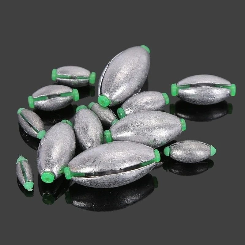 Accesorios de pesca plomos oliva