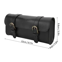 Bolsa de herramientas impermeable para bicicleta – Cuero PU vintage ajustable