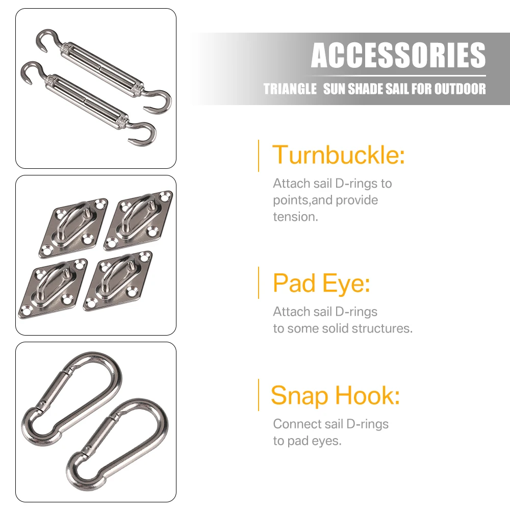 Herrajes inoxidable 304 para parasol de pesca – kit instalación fijo