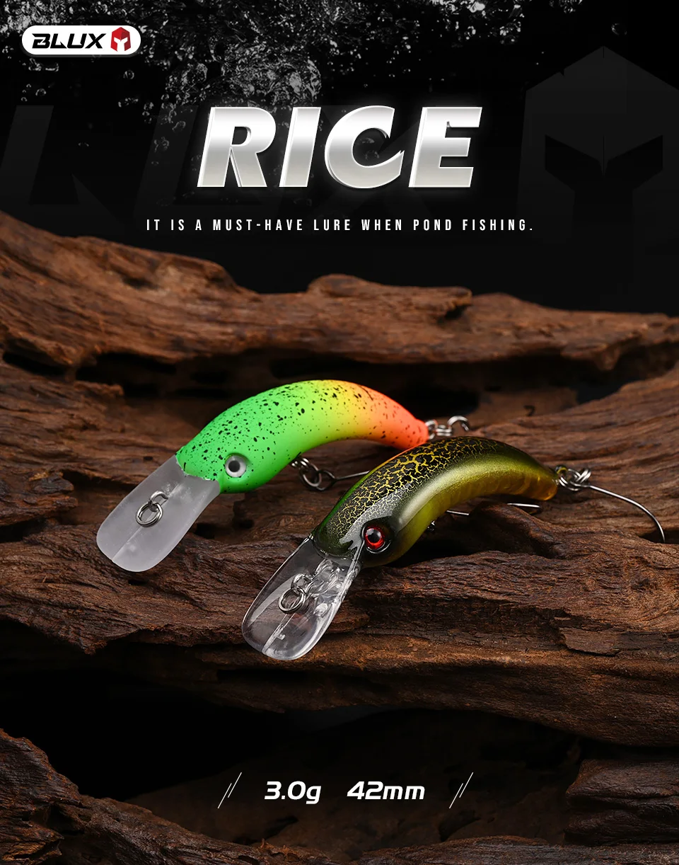 Señuelo minnow compacto de color verde con diseños realista