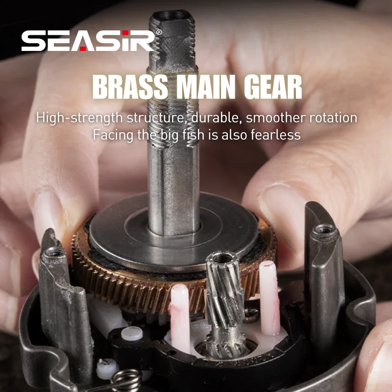 SEASIR JH Carrete Baitcasting para agua salada, tambor profundo - imagen 5