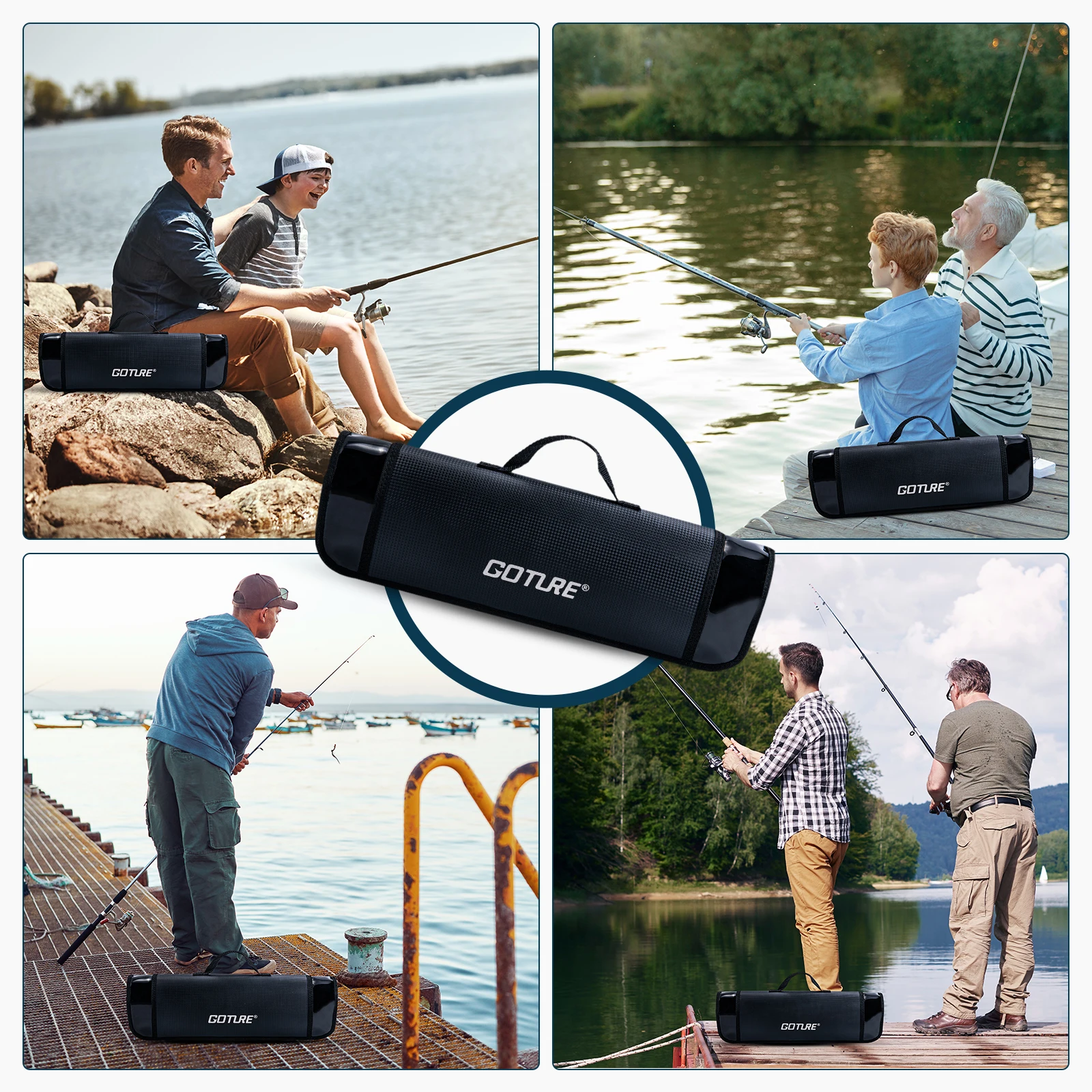 Goture Caña telescópica con carrete spinning para pesca conjunto - imagen 4
