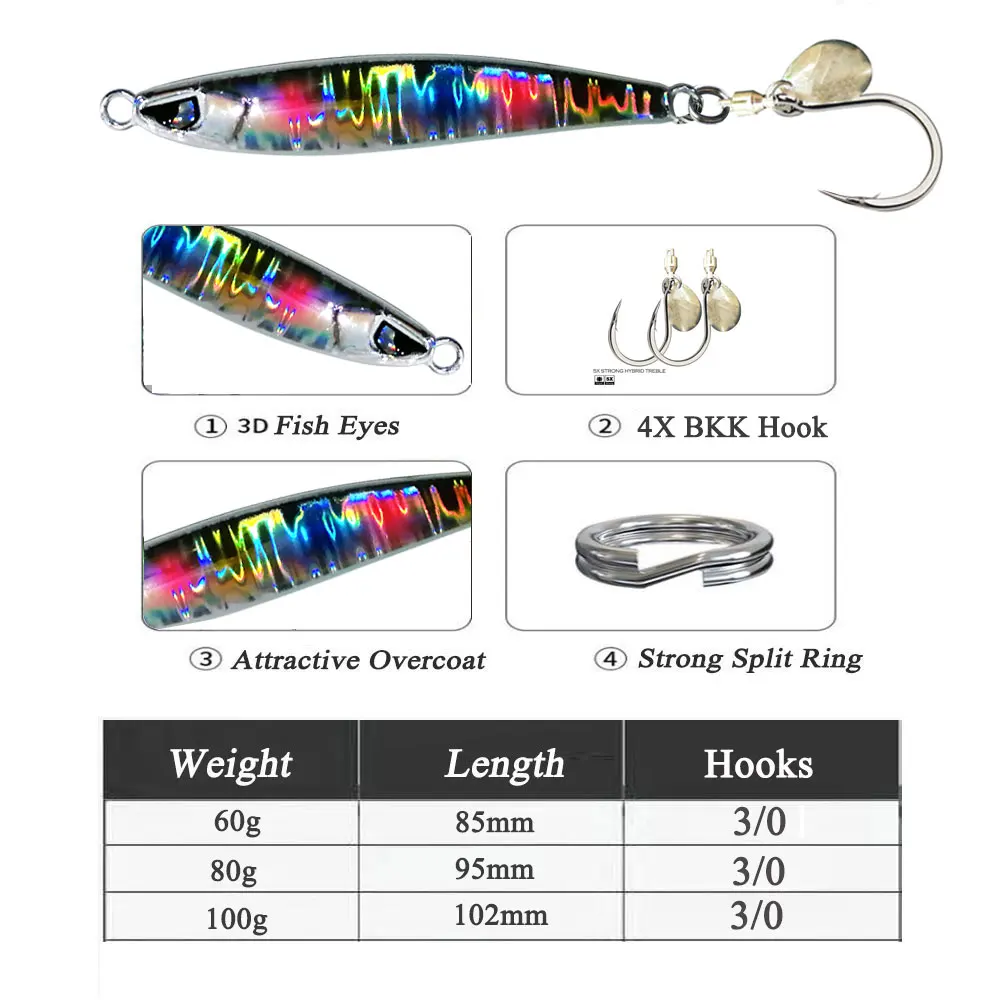 Jig Paso Lento con Brillo UV y Estampado 3D – Cuerpo Hundible de Metal - imagen 5