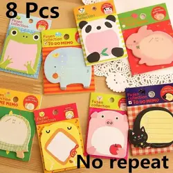 Pegatinas de animales con notas adhesivas, marcador y bloc