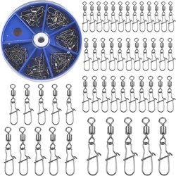 Giratorios con mosquetón Duo Lock acero inoxidable para pesca