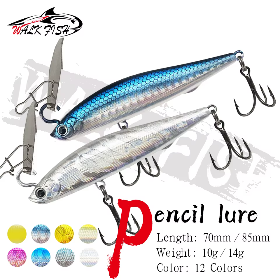 WALK FISH Wobbler – Vibración de alta frecuencia, 70-85mm, 10-14g, tiro largo