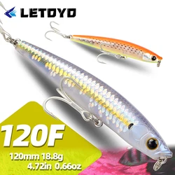LETOYO Stickbait de superficie Walking Dog para lubina y lucio