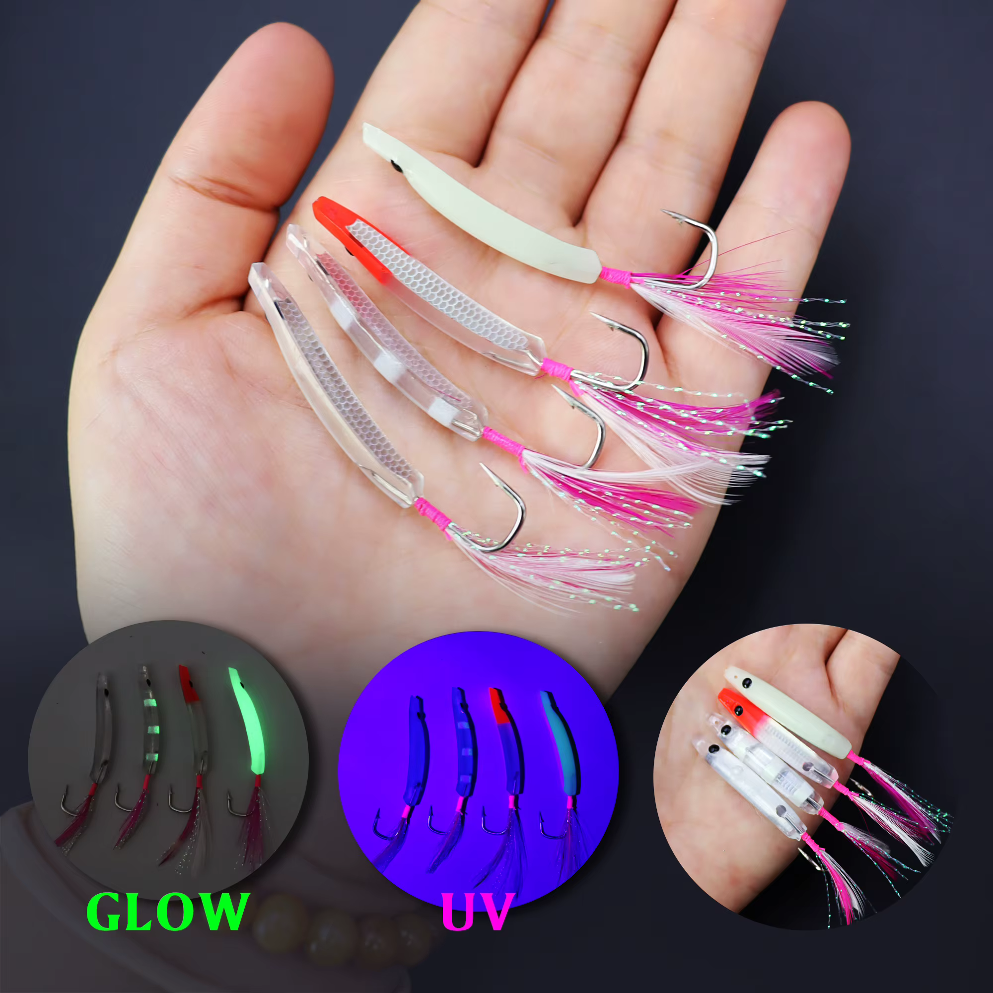 ZYZHE Anzuelos Jig en ángulo 4cm – Surfcasting y superficie - imagen 4