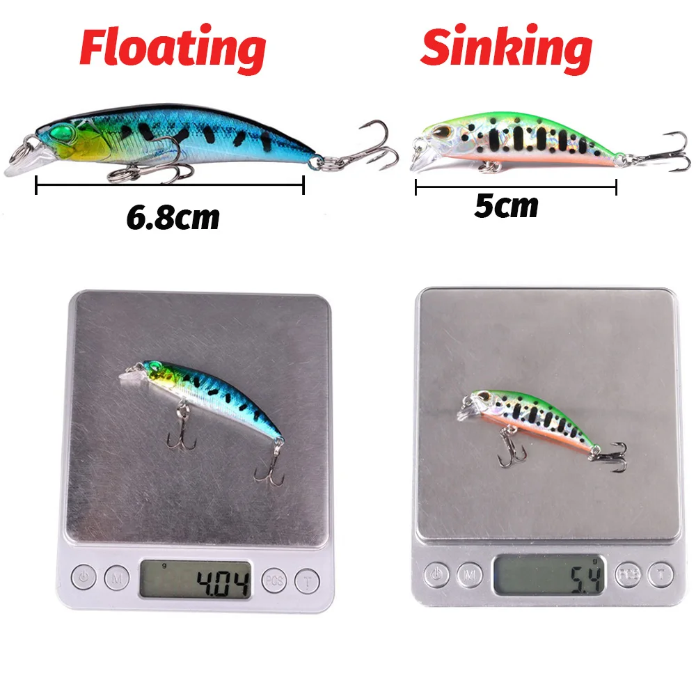 Kit de Señuelos Hundimiento Jerkbait y Minnow para Trucha y Lubina - imagen 2