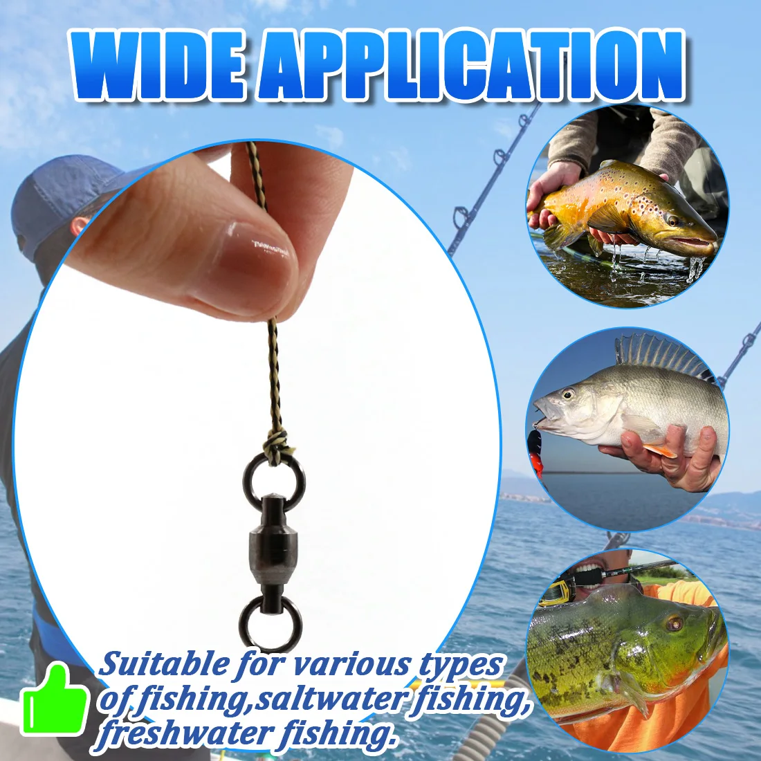 Esmerillones rodamiento bolas FishTrip – acero inoxidable niquelado - imagen 2