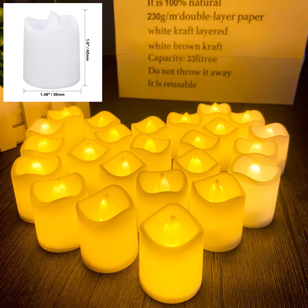 Velas LED parpadeantes con batería - Decoración para hogar y boda - imagen 5