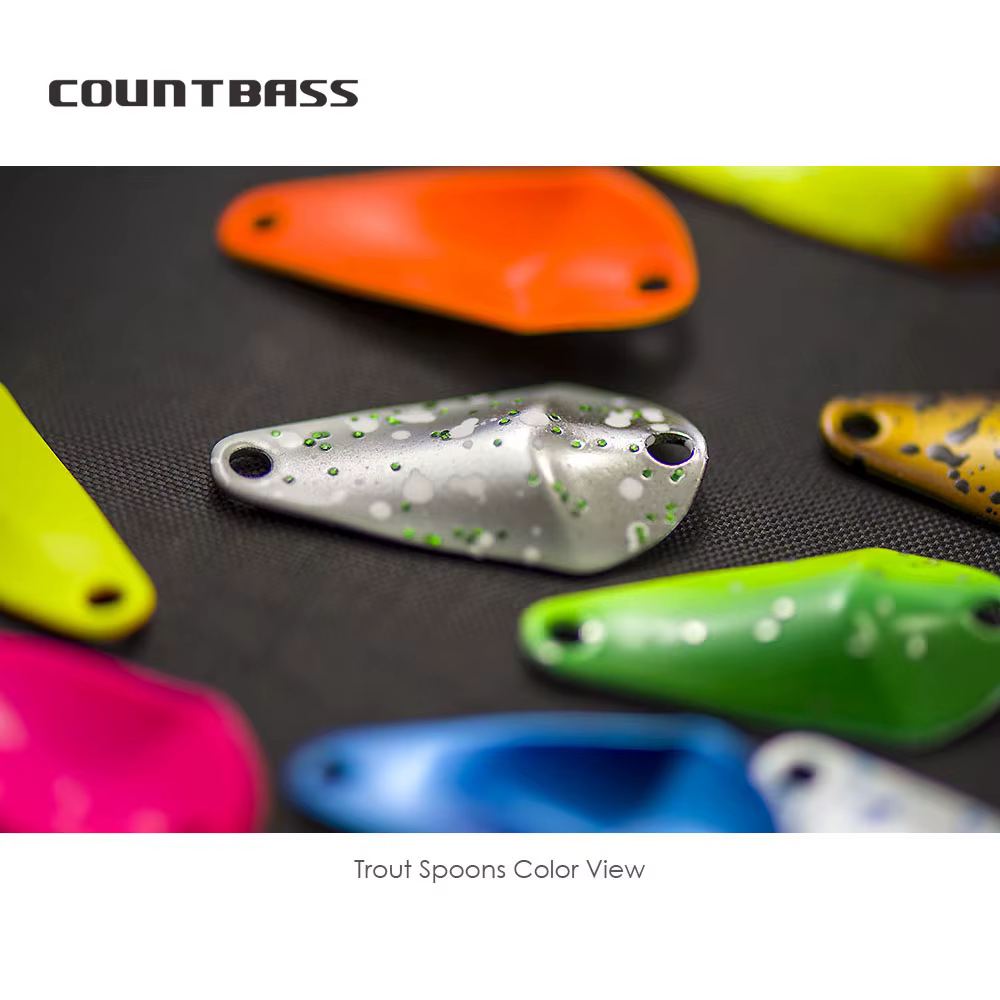 Cucharas COUNTBASS para trucha – Latón fundido para pesca de salmón - imagen 5