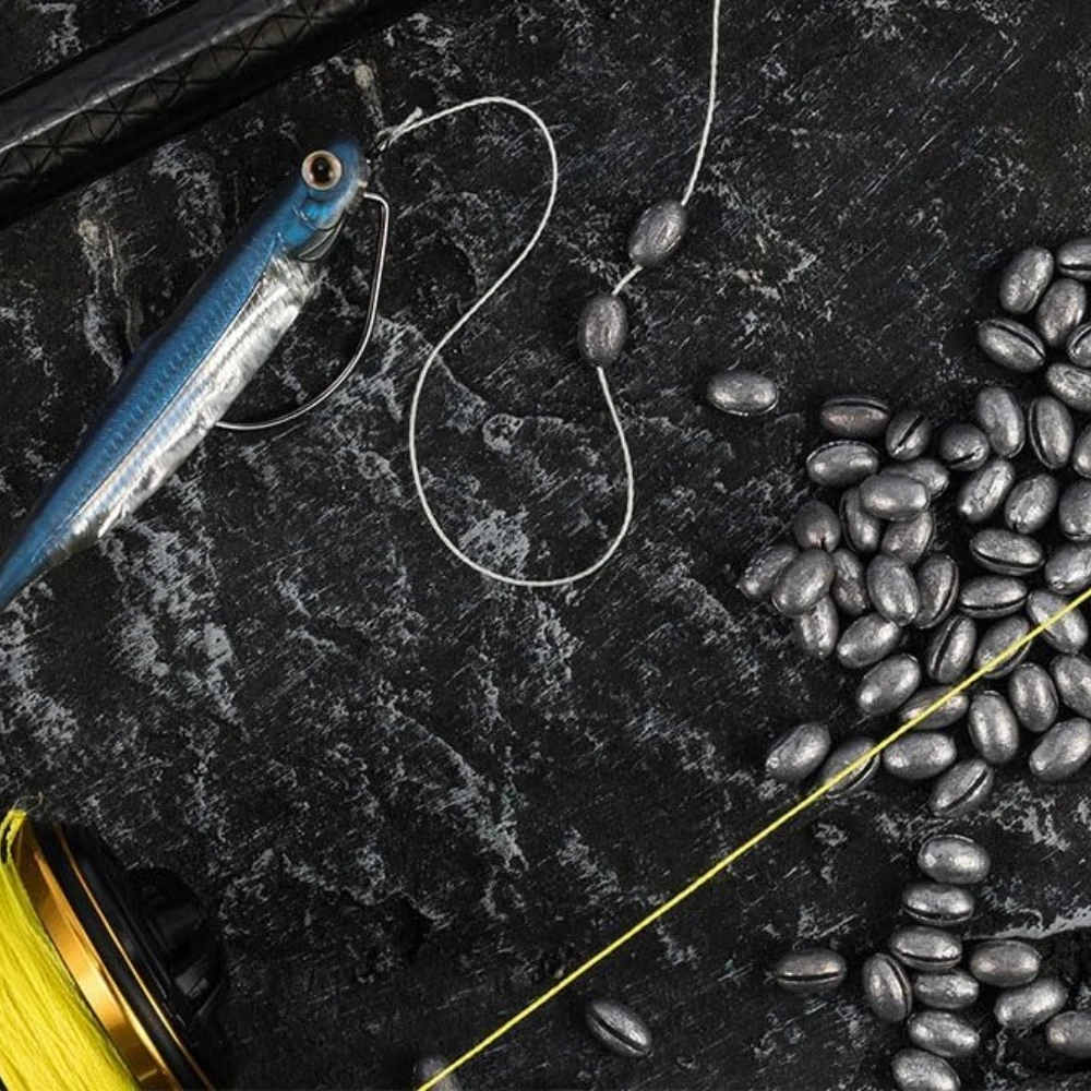 Plomos de pesca compactos para montajes en línea