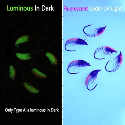 Bimoo Scud Caddis – Ninfas luminosas sin púas para trucha