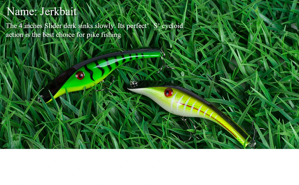 Jerkbait Hanlin en acción de natación