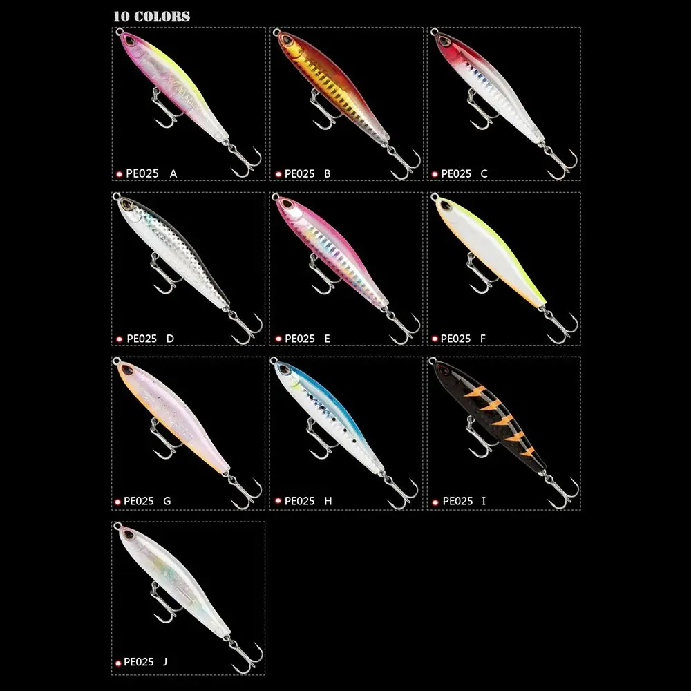 Señuelo minnow de doble gancho con ojos 3D