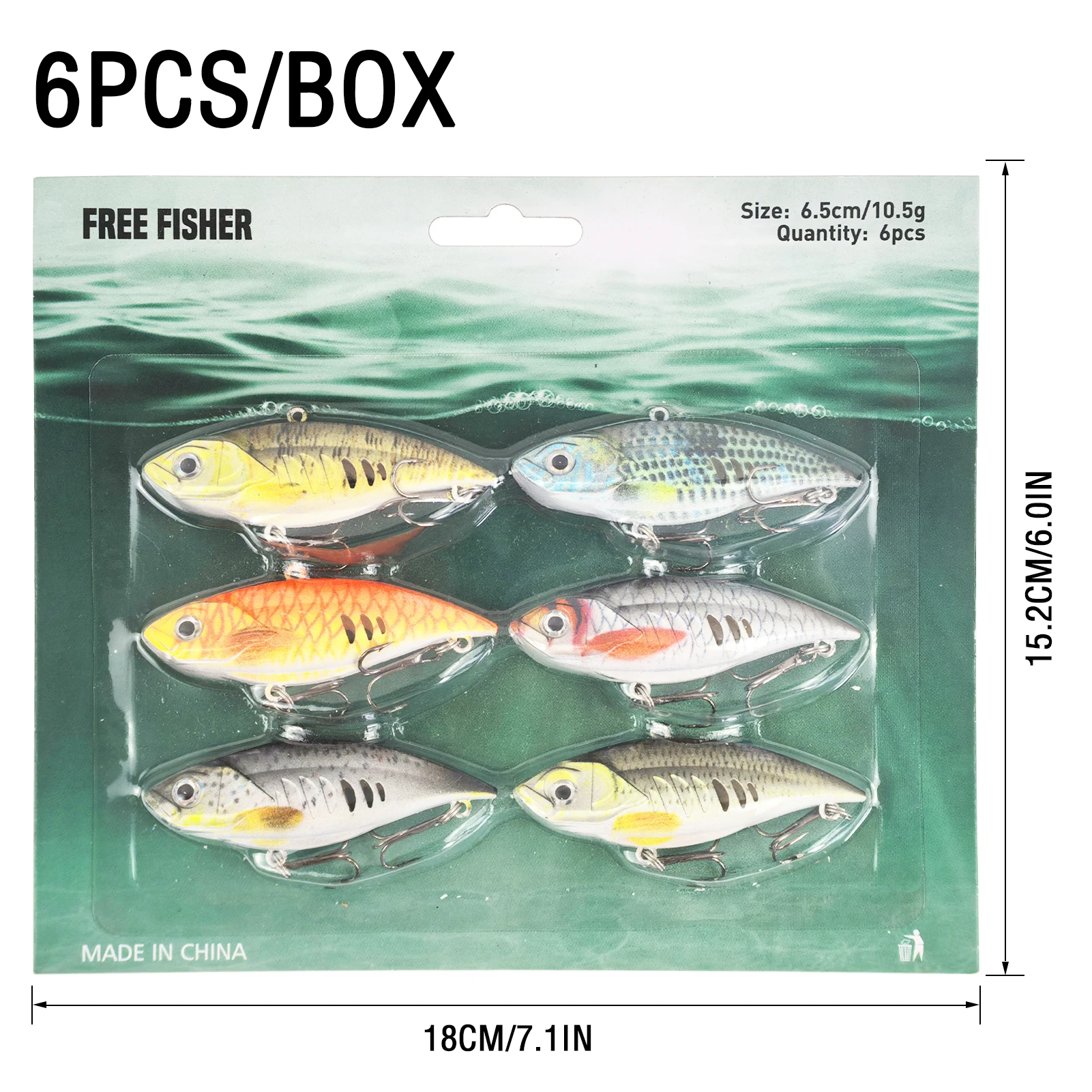 Señuelos VIB Free Fisher para lubina y trárraca – Wobbler vibración - imagen 2