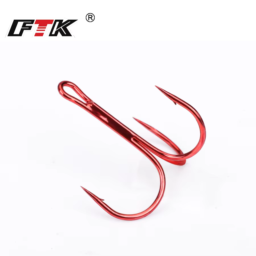 FTK anzuelo triple con ancla roja acero alto carbono 2/0 lubina - imagen 5